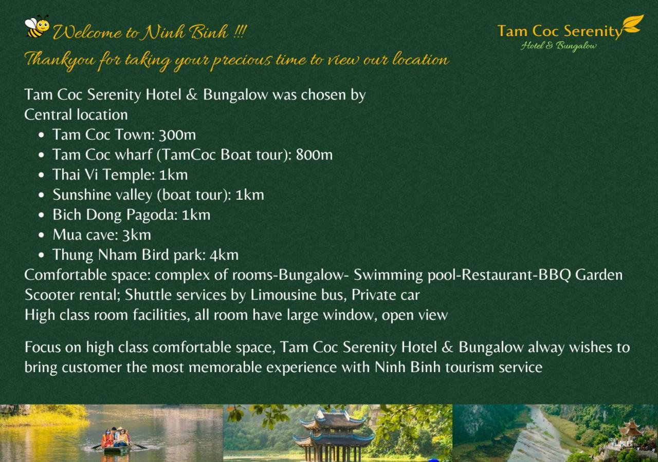 Tam Coc Serenity Hotel & Bungalow Ninh Binh Exteriér fotografie